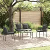 Image de Vidaxl Ensemble De Salle Ã Manger Pour Jardin 3 Pcs Noir, Anthracite