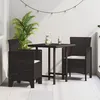 Image de Chaises De Jardin Vidaxl Avec Coussins Ensemble De 2 Marron, Taupe