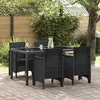 Image de Chaise De Jardin Vidaxl Ensemble De 4 Anthracite Poly Rotin Moyenne