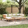 Image de Ensemble de Banc de Jardin vidaXL 4 PiÃ¨ces avec Coussins en Bois Massif de Teck, Ensemble de Banc de Jardin vidaXL 2 PiÃ¨ces en Bois Massif de Teck
