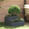 Image de vidaXL Pot de Fleur en Plastique Anthracite Plastique Moyen Durable