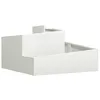 Image de vidaXL Pot blanc 80x80x50 cm en plastique