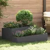 Image de vidaXL Pots & JardiniÃ¨res Noir MÃ©tal Grand Incrustations dÃ©coratives