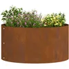 Image de vidaXL Pot en acier corten Acier corten Moyen Incrustations dÃ©coratives