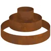 Image de vidaXL Pot en MÃ©tal Acier Corten Ã 120 cm Incrustations DÃ©coratives