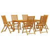 Image de Ensemble De Salle Ã Manger De Jardin 7 PiÃ¨ces En Bois D'acacia Pliable