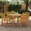 Image de Ensemble De Salle Ã Manger De Jardin Vidaxl En Bois Massif D'acacia 5 PiÃ¨ces, Chaises De Jardin Vidaxl 2 PiÃ¨ces 56x56x90 Cm En Bois D'acacia