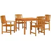 Image de Ensemble De Jardin 5 PiÃ¨ces En Bois D'acacia
