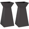Image de vidaXL Support de plante Noir Plastique 35 x 35 x 73 cm