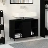 Image de vidaXL Coiffeuse ChÃªne Noir Bois d'IngÃ©nierie Moyen