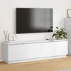 Image de Meuble Tv Vidaxl Avec Led Blanc 180x38x49 Cm En Bois D'ingÃ©nierie