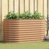 Image de Vidaxl Jardin SurÃ©levÃ© Marron Avec Aspect Bois 160x80x81 Cm En Acier