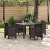 Image de Table D'extÃ©rieur Vidaxl Marron PolypropylÃ¨ne CarrÃ© 1 M LÃ©ger