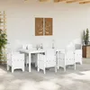Image de Table De Jardin Vidaxl Blanche 200x100x73 Cm En Poly Rattan