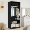 Image de vidaXL Armoires ChÃªne noir Lot de 2 ChÃªne noir Bois d'ingÃ©nierie