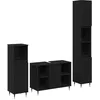 Image de Mobilier de salle de bain 3 piÃ¨ces vidaXL ChÃªne noir Bois d'ingÃ©nierie, Armoire de salle de bain vidaXL ChÃªne noir 30x30x190 cm Bois d'ingÃ©nierie, Armoire de salle de bain vidaXL ChÃªne noir 30x30x100 cm Bois d'ingÃ©nierie