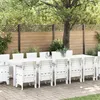 Image de Ensemble Jardin 15 PiÃ¨ces Avec Coussins En Poly Rattan Blanc