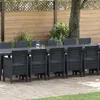 Image de Salle Ã  manger de jardin vidaXL 17 piÃ¨ces avec coussins Anthracite Poly Rattan
