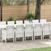 Image de Ensemble Salle Ã Manger Jardin 17 PiÃ¨ces Avec Coussins Blanc Poly Rotin, Table Jardin Vidaxl Blanche 250x100x73 Cm Poly Rotin, Table Jardin Vidaxl Blanche 150x100x73 Cm Poly Rotin, Chaises Jardin Vidaxl Avec Coussins 4 Pcs Blanc Poly Rotin