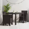 Image de Ensemble De Salle Ã Manger De Jardin Vidaxl Ensemble De 3 Marron FoncÃ©