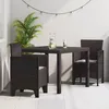 Image de Ensemble De Salle Ã Manger De Jardin Vidaxl 3 PiÃ¨ces Marron