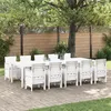 Image de Ensemble De Salle Ã Manger De Jardin Vidaxl 11 PiÃ¨ces Blanc Poly Rattan