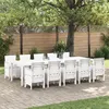 Image de Ensemble De Salle Ã Manger De Jardin Vidaxl De 11 PiÃ¨ces Avec Coussins En Poly Rattan Blanc