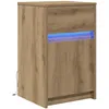 Image de Vidaxl Armoire De Chevet Led ChÃªne Artisanal 38 X 34 X 61 Cm