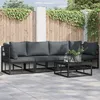 Image de Vidaxl Ensemble De CanapÃ© De Jardin 5 Pcs Noir 70 X 70 X 32 Cm