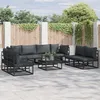 Image de Vidaxl Ensemble De CanapÃ© De Jardin 8 Pcs Noir 283 X 71.5 X 71 Cm