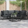 Image de Vidaxl Ensemble De CanapÃ© De Jardin 5 Pcs Noir 70 X 70 X 32 Cm