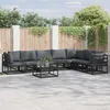Image de Vidaxl Ensemble De CanapÃ© De Jardin 8 Pcs Noir 70 X 70 X 32 Cm