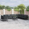 Image de Vidaxl Ensemble De CanapÃ© De Jardin 11 Pcs Noir 70 X 70 X 32 Cm