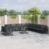 Image de Vidaxl Ensemble De CanapÃ© De Jardin 12 Pcs Noir 70 X 70 X 32 Cm