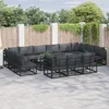 Image de Vidaxl Ensemble De CanapÃ© De Jardin 13 Pcs Noir 423 X 211,5 X 71 Cm