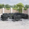 Image de Vidaxl Ensemble De CanapÃ© De Jardin 13 Pcs Noir 353 X 353 X 71 Cm