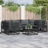 Image de Vidaxl Ensemble De CanapÃ© De Jardin 6 Pcs Noir Aluminium