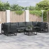 Image de Vidaxl Ensemble De CanapÃ© De Jardin 7 Pcs Noir Aluminium