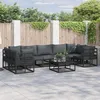 Image de Vidaxl Ensemble De CanapÃ© De Jardin 8 Pcs Noir Aluminium