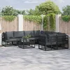 Image de Vidaxl Ensemble De CanapÃ© De Jardin 8 Pcs Noir 283 X 283 X 71 Cm