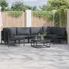 Image de Vidaxl Ensemble De CanapÃ© De Jardin 7 Pcs Anthracite Acier