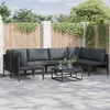 Image de Vidaxl Ensemble De CanapÃ© De Jardin 7 Pcs Anthracite Acier