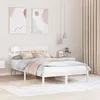 Image de vidaXL Cadre de lit avec tÃªte de lit blanc 120x200 cm en bois massif de pin