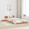 Image de vidaXL Cadre de lit au sol avec tables de chevet Marron cirÃ© 75x190cm Bois massif