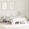Image de vidaXL Cadre de Lit Complet Blanc Bois Massif Full Solide