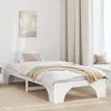 Image de vidaXL Cadre de Lit Simple Blanc Bois de pin massif 75 x 190 cm Moderne