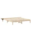 Image de vidaXL Cadre de lit avec tables de chevet Marron 180 x 200 cm Marron