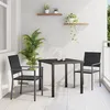 Image de Vidaxl Ensemble De Salle Ã Manger De Jardin De 3 PiÃ¨ces Noir Poly Rattan
