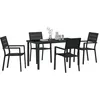 Image de Vidaxl Ensemble De Salle Ã Manger De Jardin 5 PiÃ¨ces Noir Hdpe