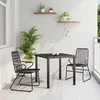 Image de vidaXL Set de 3 PiÃ¨ces Salle Ã  Manger de Jardin Noir Rattan PVC